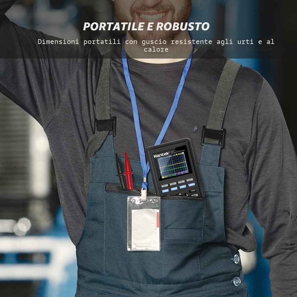 Hantek 2C42 Multimetro Oscilloscopio Portatile 2 in 1 Multifunzione Tester 2CH+DMM 40MHz Portata