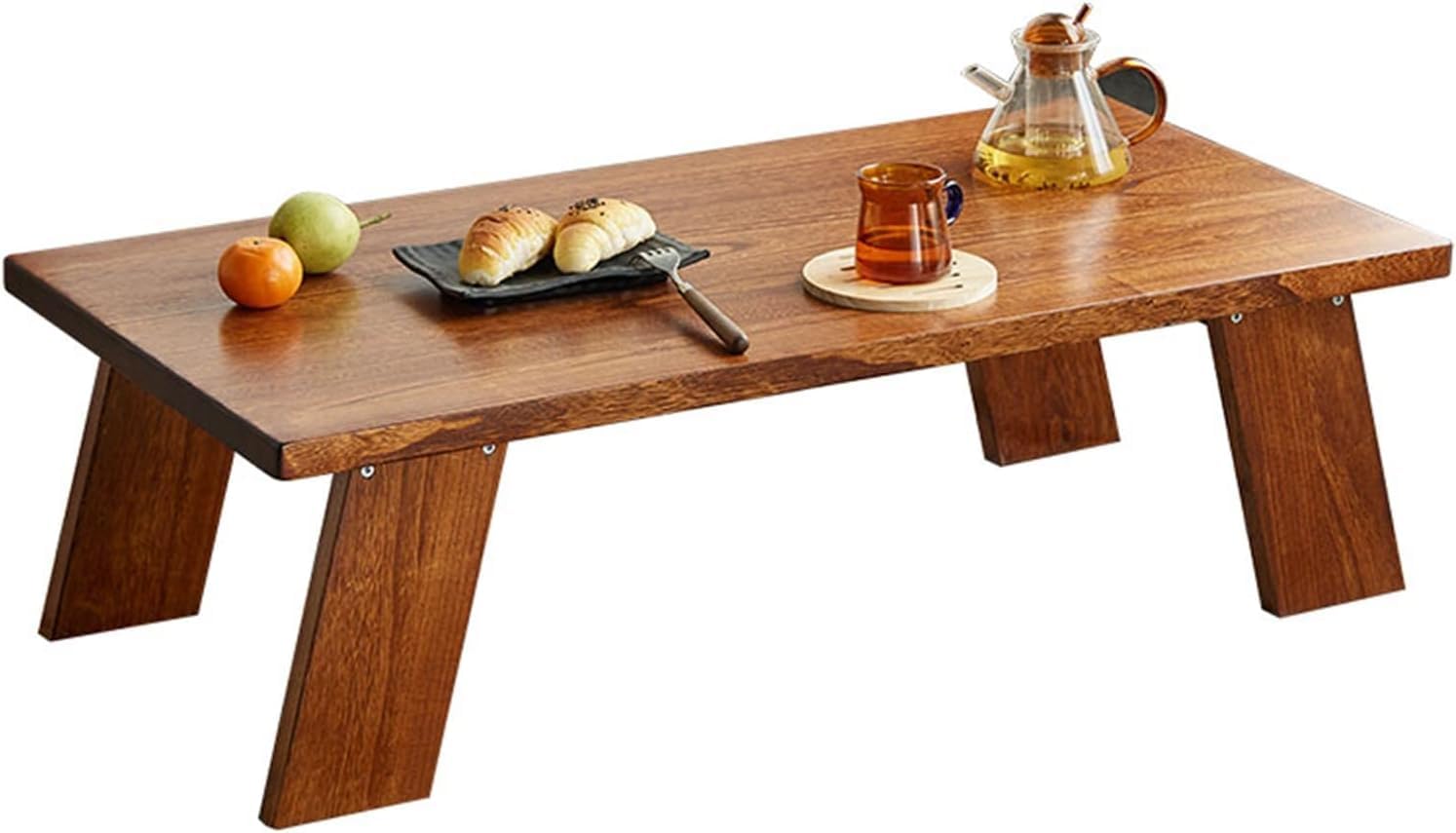 Table à thé japonaise en bois pour s'asseoir par terre confortablement