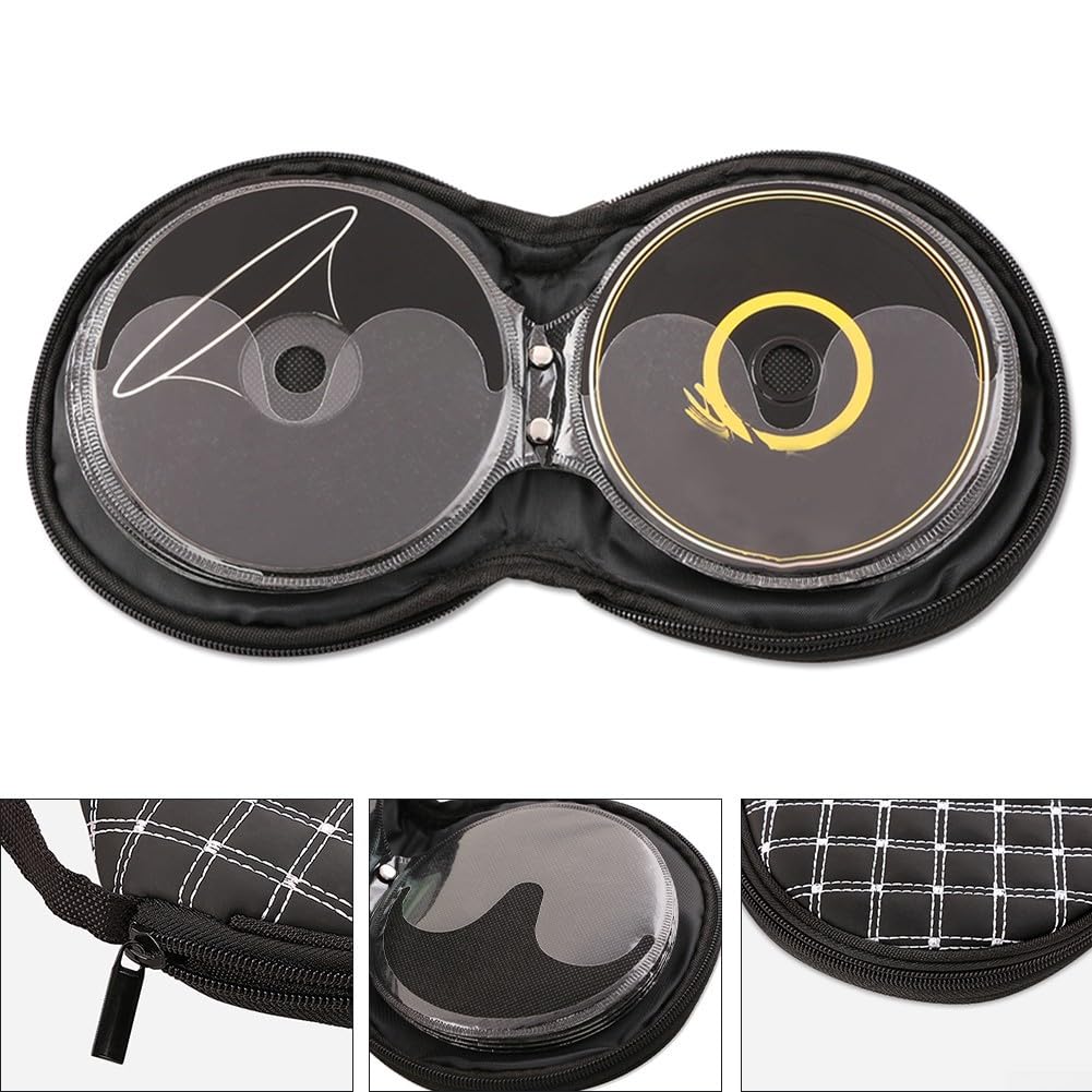 Runder CD-Halter aus Leder mit Reißverschluss für CDs VCDs tragbare Aufbewahrungstasche für 20 Discs Material (weiß)
