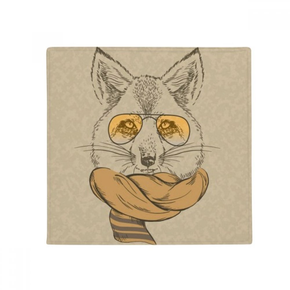 Tapis de sol loup écharpe 80x80cm multicolore anti-dérapant pour cuisine et entrée