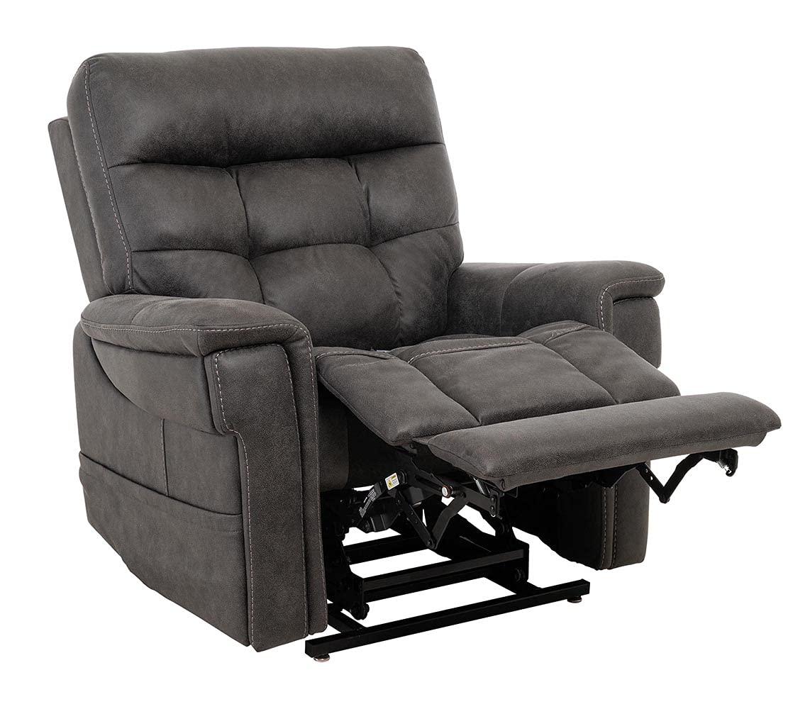 VivaLift! Radiance Power Recliner Lift Chair by PrideMobility, with 3 Heat Pads Heat System (Canyon Steel, Medium with Curbside Delivery)