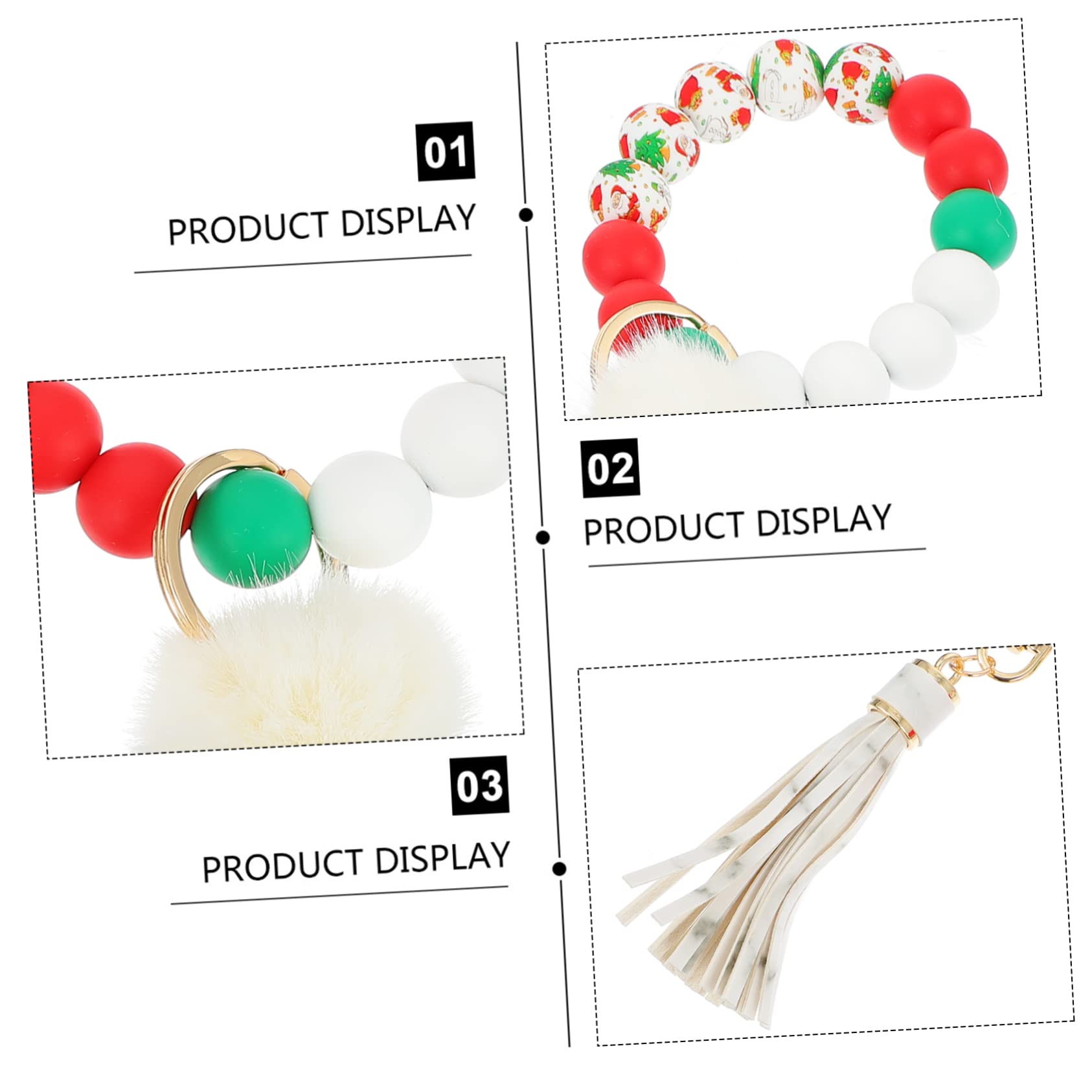 SOIMISS 6stücke Kreativer Quaste Schlüsselanhänger Mit Tassel Und Bommel Dekoratives Weihnachts-accessoire Für Handtaschen Schlüsselbund Und Für Frauen