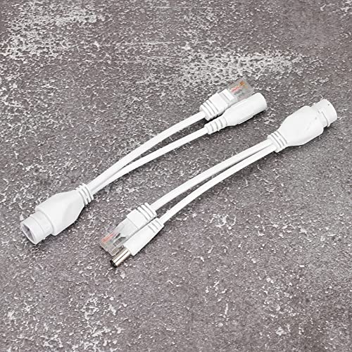 5 Pares Adaptador Divisor POE, Divisor Ethernet POE para Cámara IP, Inyector Power Over Ethernet DC12V con Transferencia de Datos 10/100Mbps para Cámaras de Seguridad (Blanco) miniatura 4