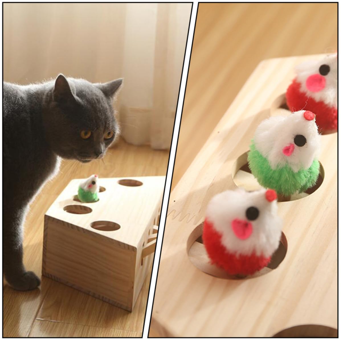 Katzenspielzeug für Kätzchen und Katzen Leichtes Interaktives Trainingsspielzeug für Zuhause zur Bewegung und Spielspaß in Khaki