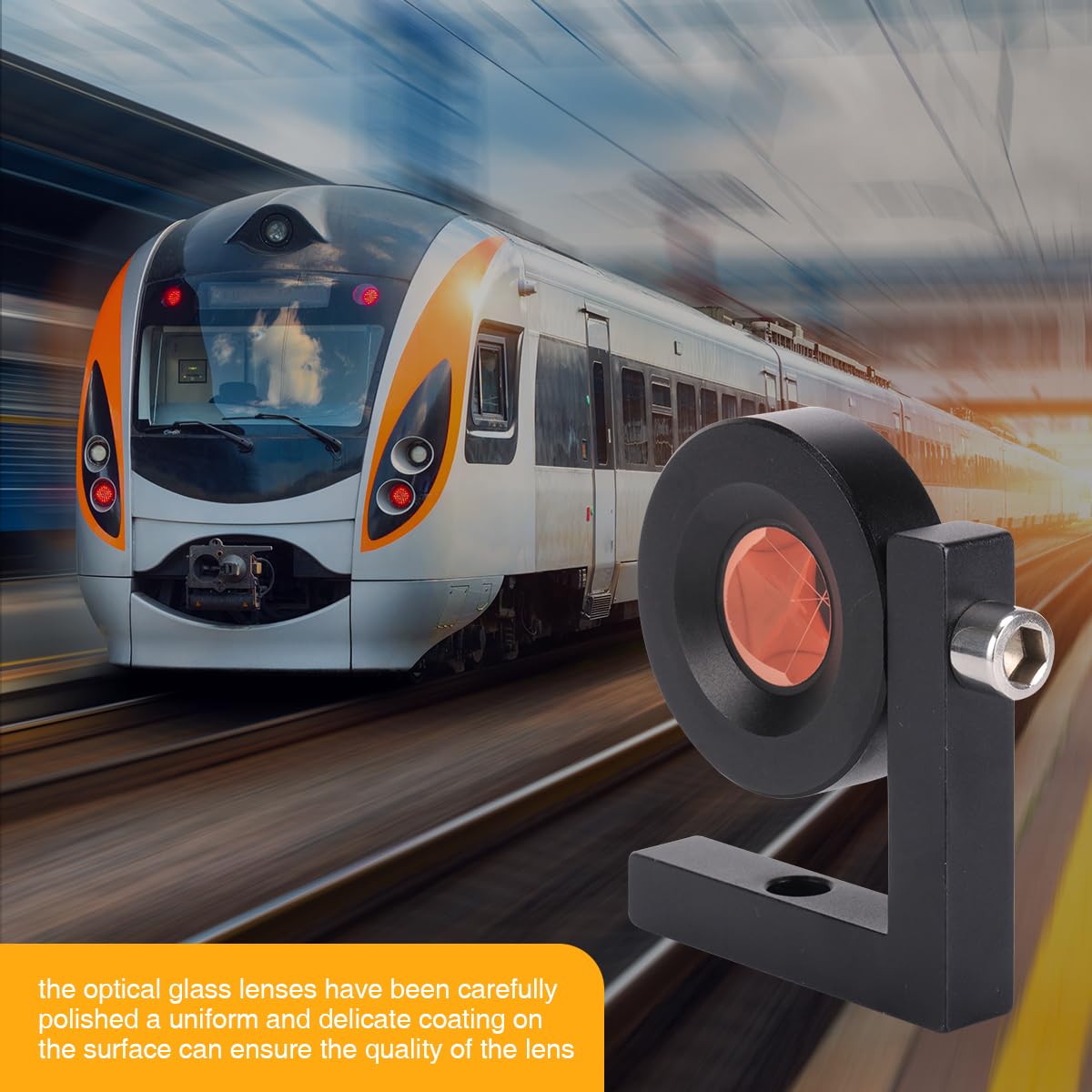 Prisma Angolo Retto 90 Gradi MP110 - Per Stazioni Totali, Precisione 5 Secondi, Impermeabile