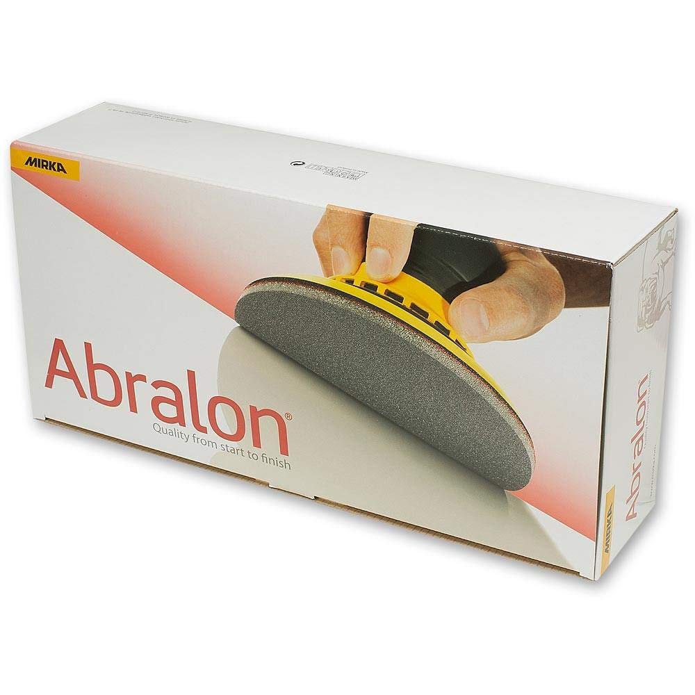 Mirka Abralon 150mm 6"" P360 Grit 20x HookNLoop Foam Fine Finishing Discs Pad