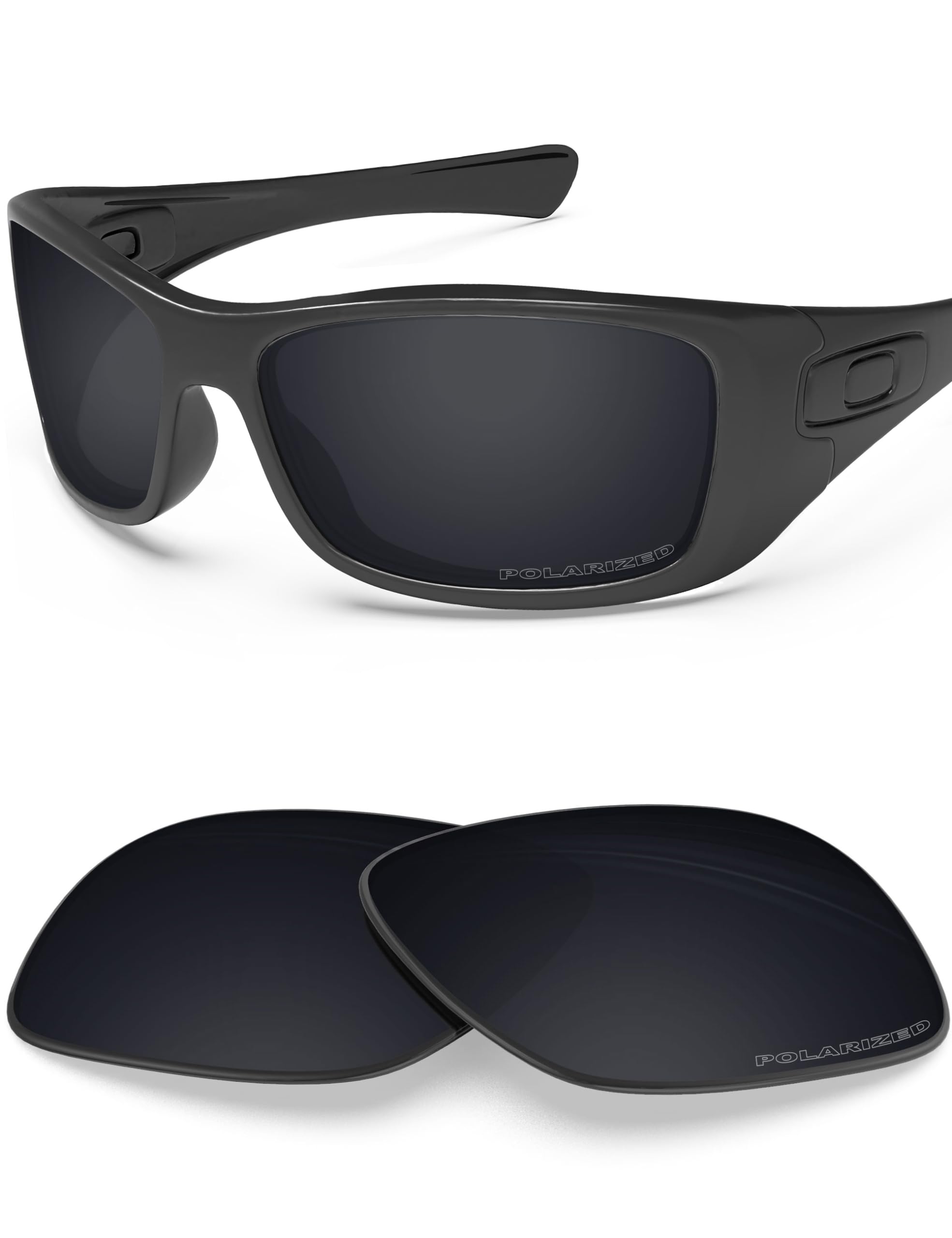 BlazerBuck Anti-salt Polarized Replacement Lenses for Oakley Hijinx - Black
