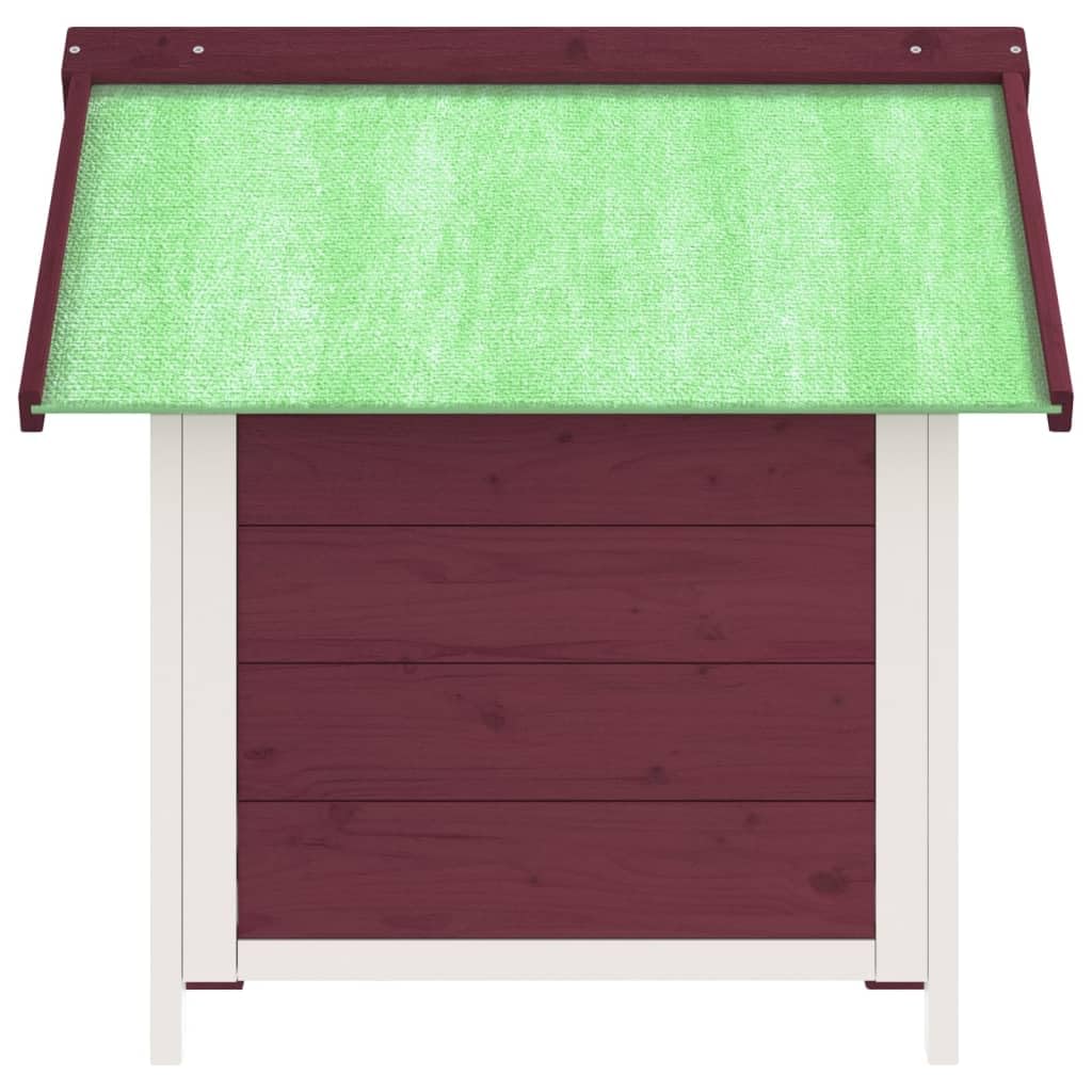 Hundehütte Mokka 65x65x61,5 cm aus massivem Kiefernholz mit wasserfestem Dach geeignet für Outdoor und Indoor, ideal für Hunde, Katzen und Kleintiere, wetterfest, robust, mit großem Eingang