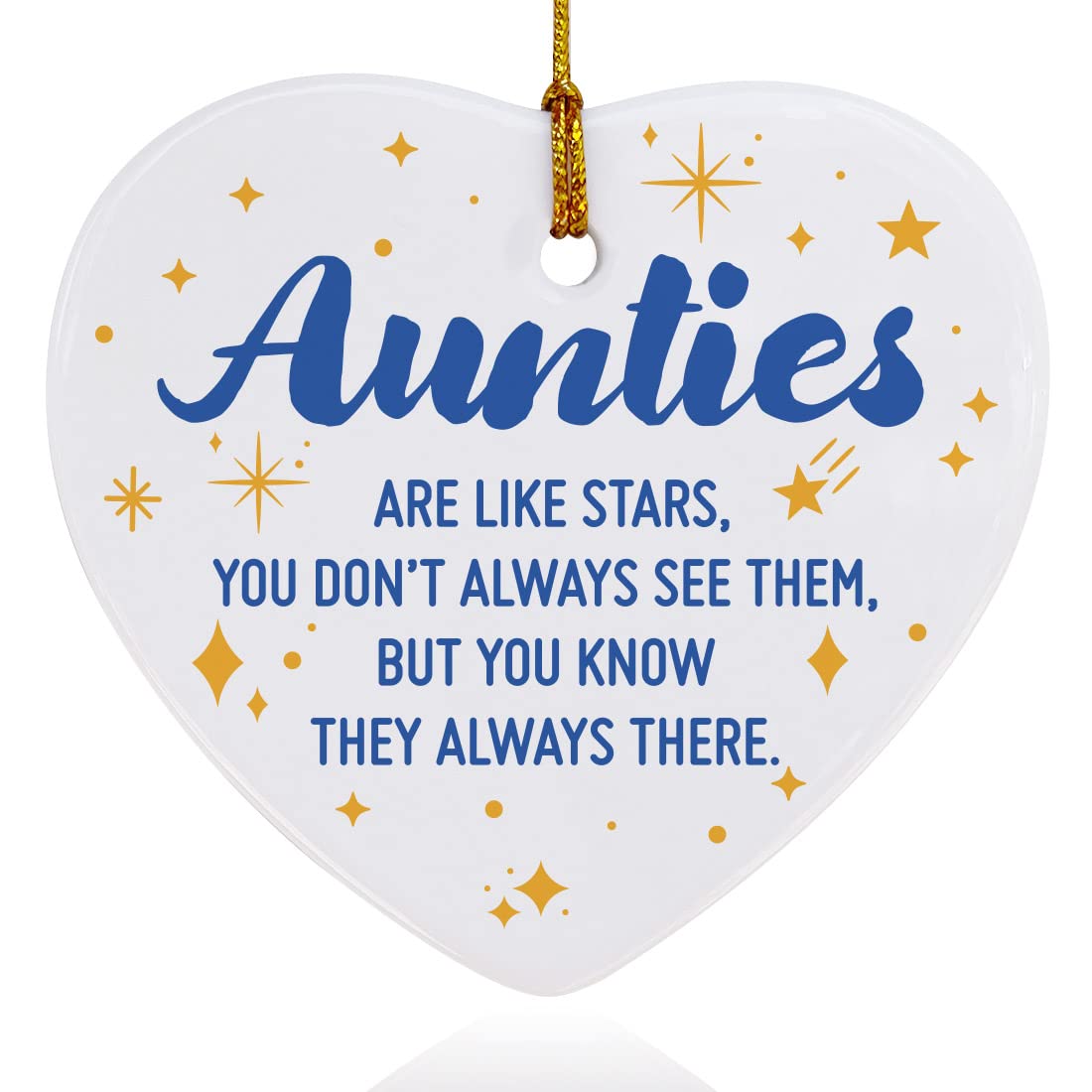 Auntie Gifts for Women, Aunties are Like Stars You Know They Always There, Aunt Gifts from Niece Nephew, Birthday Christmas Thanksgiving for Aunt, Ornament Keepsake Gifts