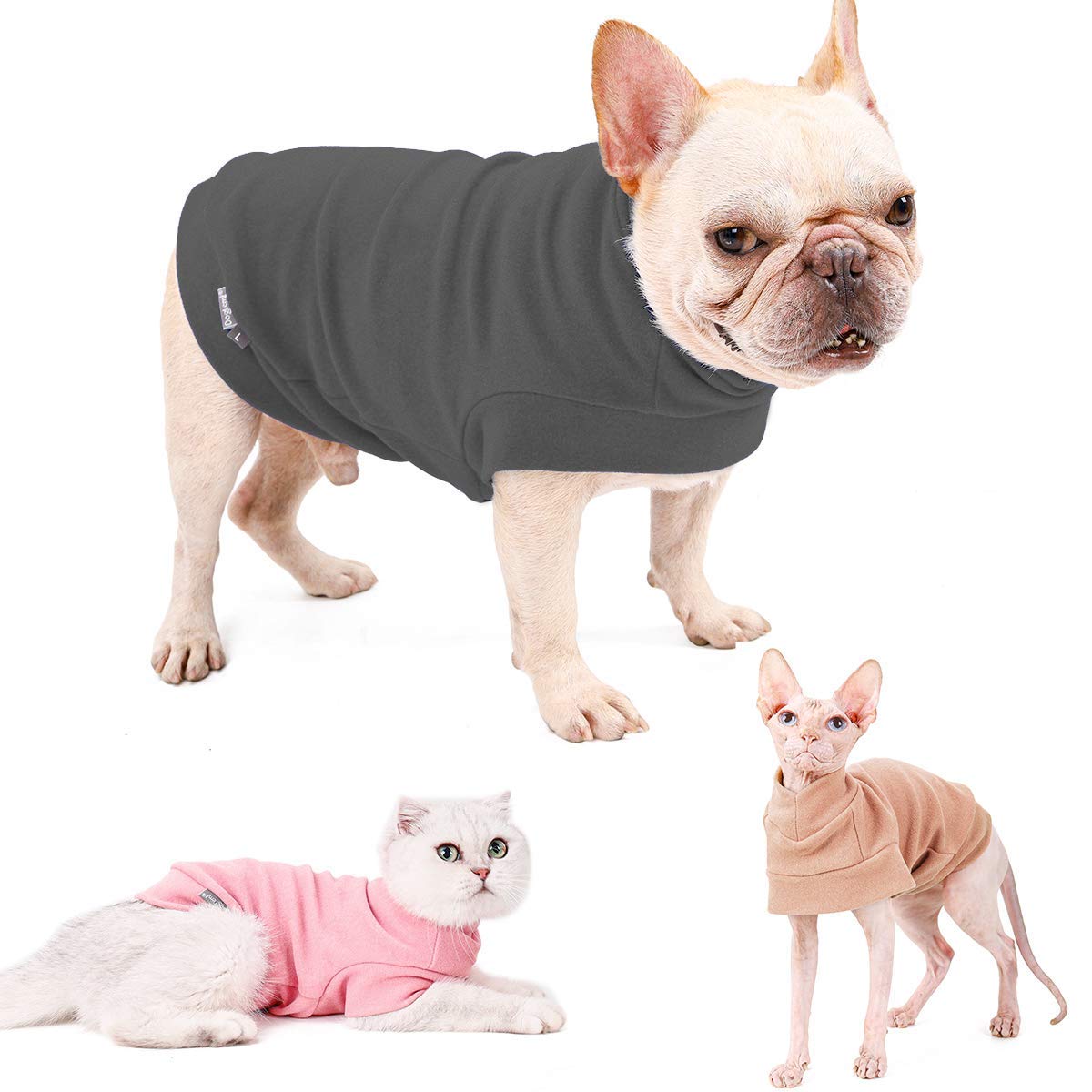 Jersey para Perro Pequeño- Ropa para Perros y Gato Chaleco Suéter para Invierno para Perro Mascotas pequeño y medianos Gris M