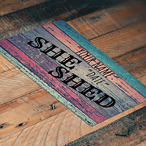 Custom Personal Gift Tin Sign | Add Your Own Custom Name | Personalize Sign for a Friend, Family or Co-worker | Makes a Great Gift | Aluminum Metal Tin Sign 12” x 8” | She Shed Sign Personalized - Custom Diva Den Sign - Women Cave Signs Make Great Gifts for Home Patio Kitchen Man Cave, Garage Metal Sign Decor | 8 x 12 In. - Image 3