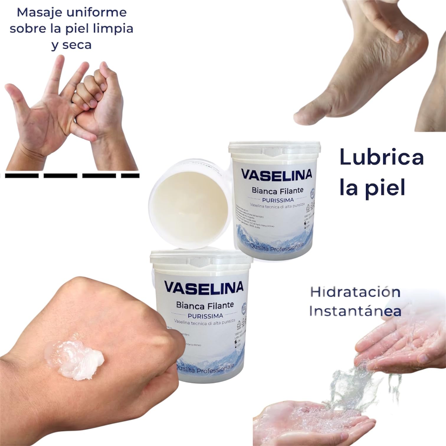 Vaselina Bianca Filante Purissima, Alta Purezza 1000 ml