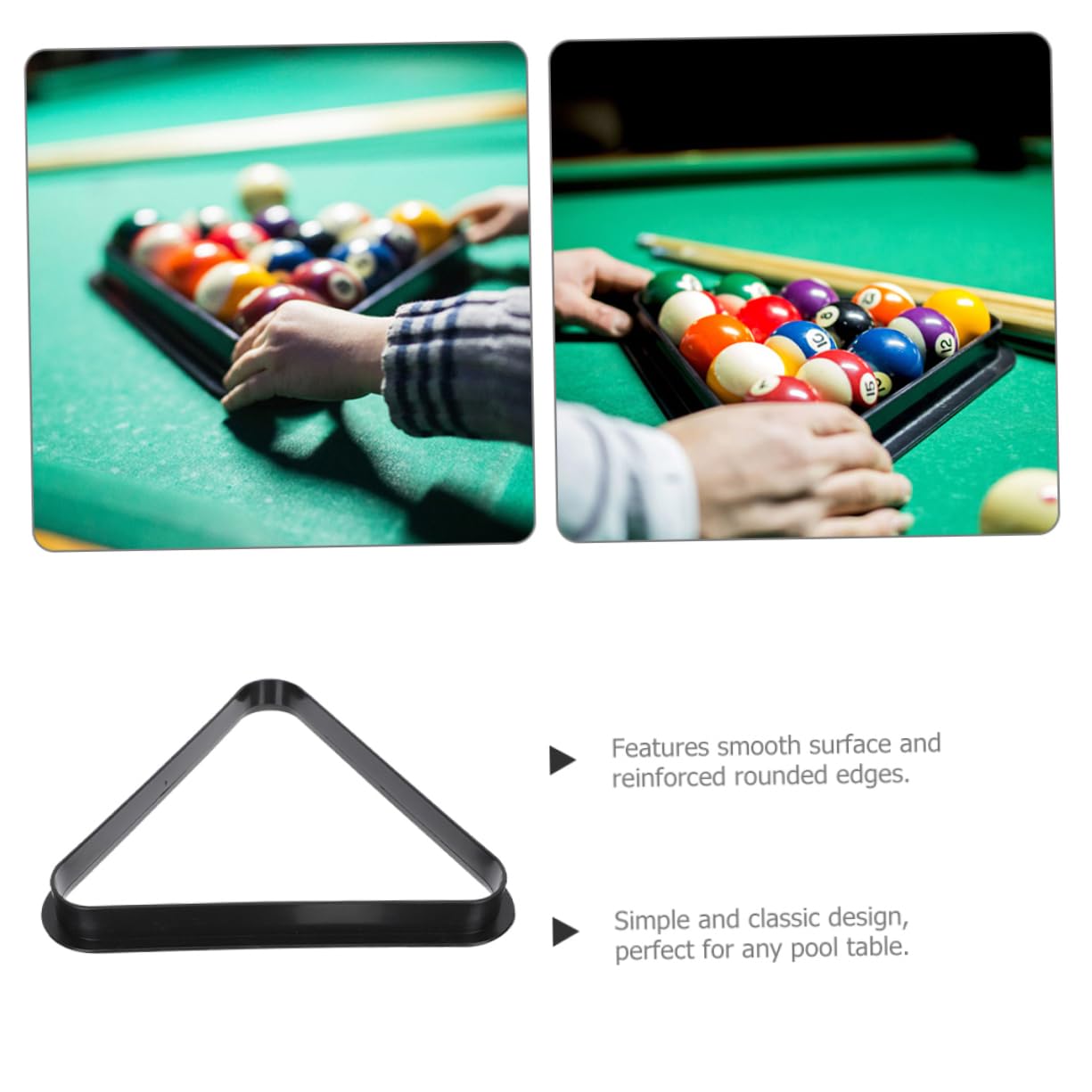 Sosoport Mini Billiard Rack for Pool Balls Triangle Billiard Frame for Standard Balls for Rooms and Pub Decor Quality Material