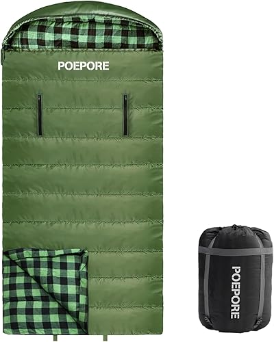 Saco de dormir de franela de algodón 0 grados para clima frío para adultos XXL saco de dormir portátil 4 estaciones impermeable con saco de