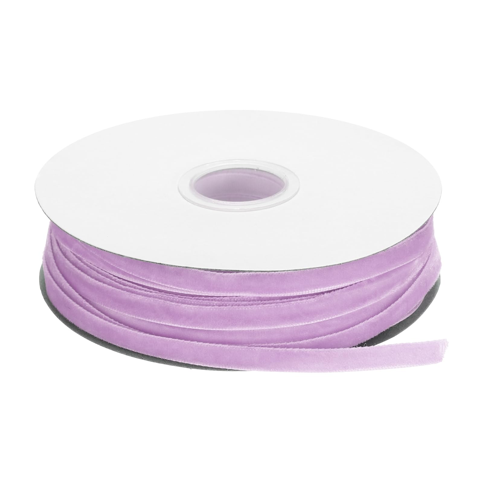 sourcing map Velvet Ribbon 1/4 Inch x 50 Yard Single Face Spool Silky Velvet Fabric for Bouquets DIY Crafts Gift Wrapping Wedding Party Purple