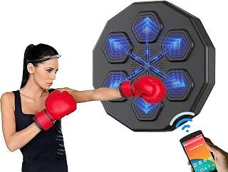 Music Electronic Boxing Wall Target Boxing Machine, Wall Mounted Music Boxing Machine with Bluetooth Connection and Gloves, For Home Exercise & Stress Release