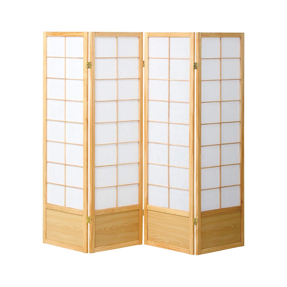 格子柄 和風衝立４連 高さ150cm パーテーション 間仕切り（856） 衝立 和風 ついたて パーテーション 4連 障子風 高さ150cm スクリーン