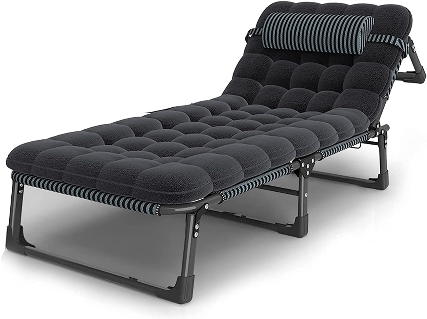 Fauteuil de patio inclinable ajustable grand format pour grand confort