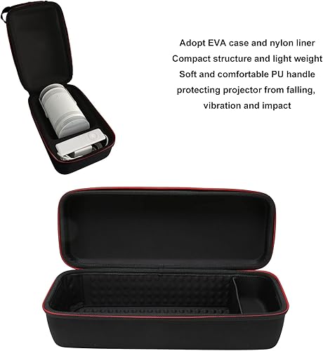Miniatura 3 de Goshyda Estuche de transporte para proyector de estilo libre, estuche de almacenamiento portátil de EVA duro para proyector Freestyle de 30 a 100