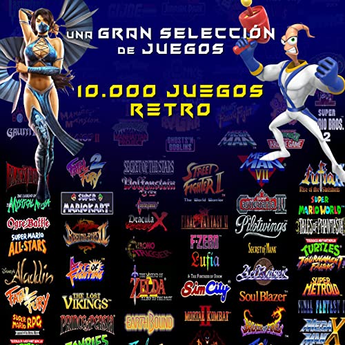 Unicview-Retro-Consola-Stick-Juegos-de-PS1GBASNESMDNeogeoMAME-Retro-TV-Dos-Gamepad-inalambricos-Guardado-de-Partida-Consola-de-Juegos-HDMI-Compatible-con-64-GB-10000-Juegos