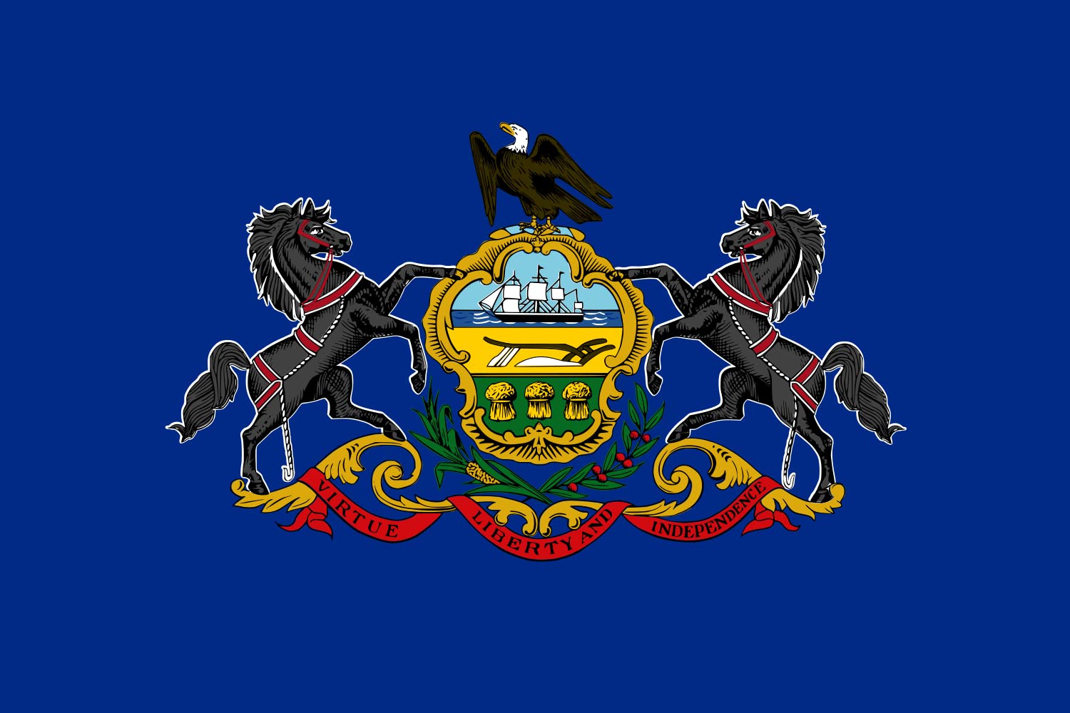 Drapeau Pennsylvanie pour décoration extérieure et rassemblements 1.5m²