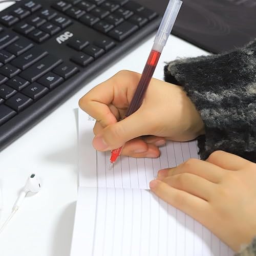 Miniatura 6 de Bolígrafos de punta redonda, 12 bolígrafos de tinta negra, punta fina, 0.020 in, bolígrafos de punta fina, bolígrafos de punta extrafina, bolígrafo