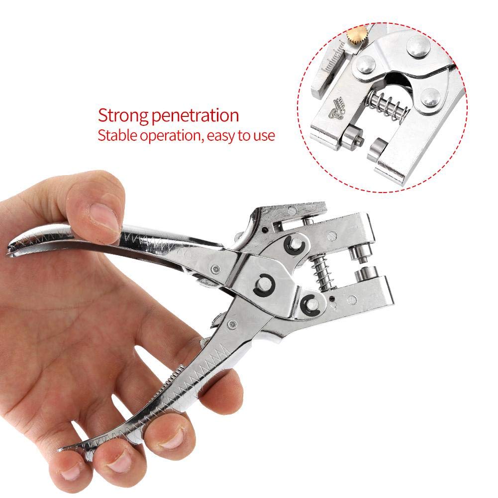 Hand Rivet Nut Setter Pliers, Rivet Setter Punch Pliers Belt Holes Eyelet Setting Tool with 100pcs Easy Press Hollow Grommets