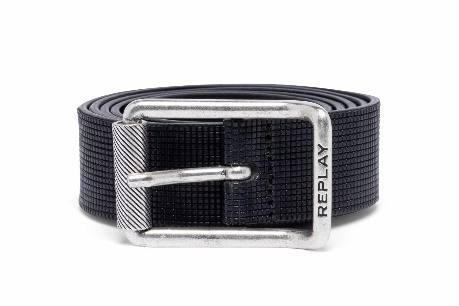 REPLAY men's leather belt, Black 098 (Black), 85