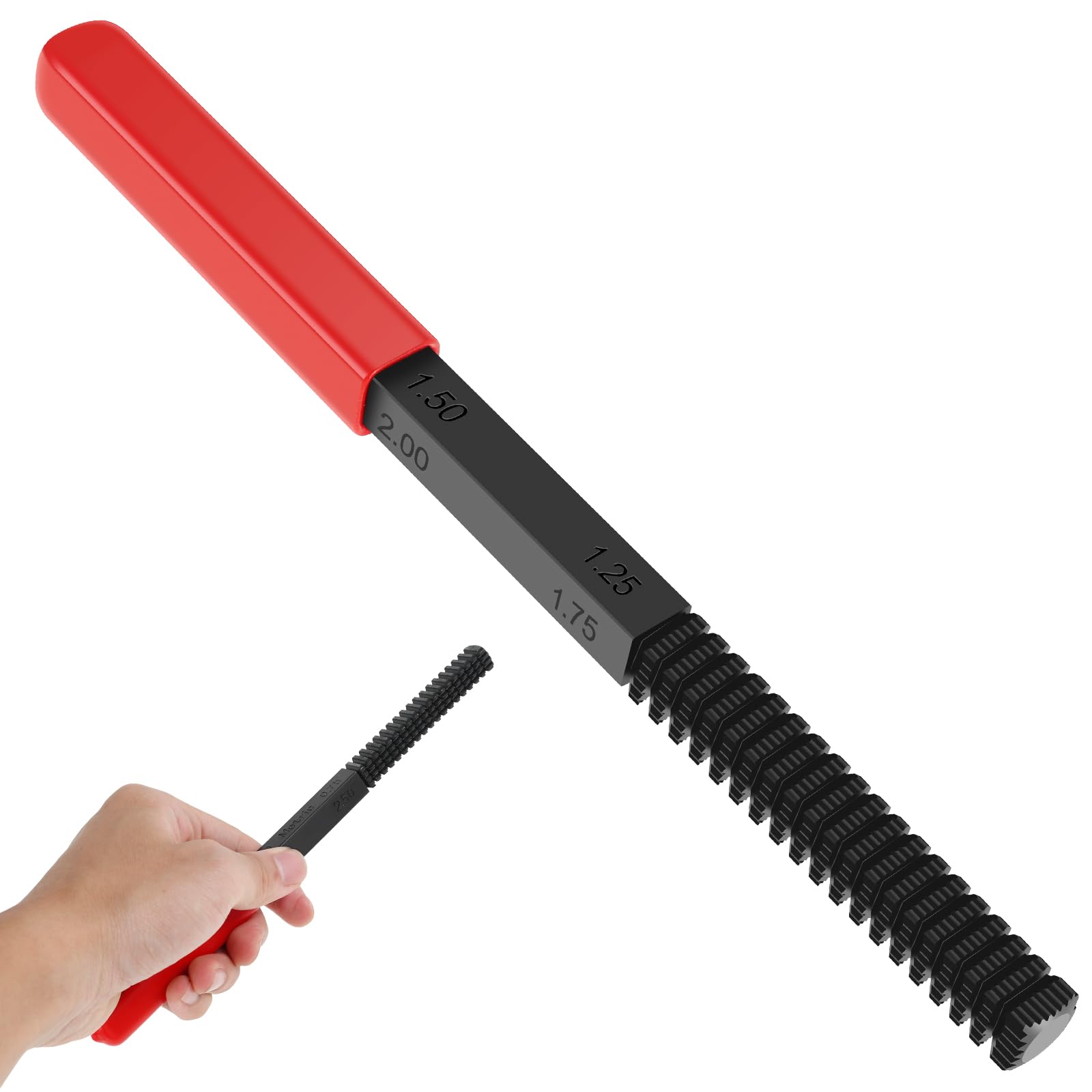 Abizarch Thread File High Hardness Thread Restorer File Multipurpose Metric Thread Repair File Heavy Duty Steel Thread Restorer File Portable Thread