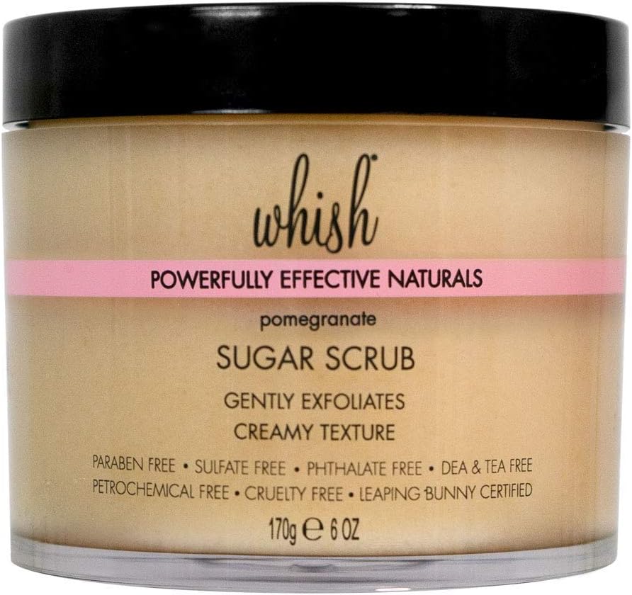 Beauty Pomegranate Exfoliating Sugar Scrub - Body Scrub for Women - Brown Sugar Exfoliator with Raspberry, Aloe, & Shea Butter - Gentle on All Skin Types - Paraben & Sulfate Free - 8 oz