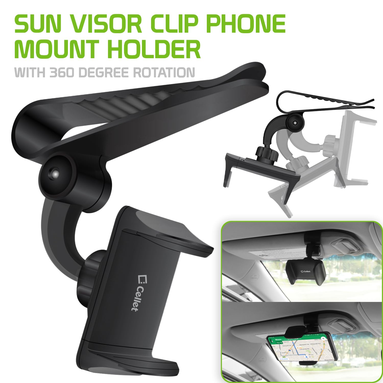 Amazon.com: Sun Visor Phone Mount, Car Phone Holder for Car