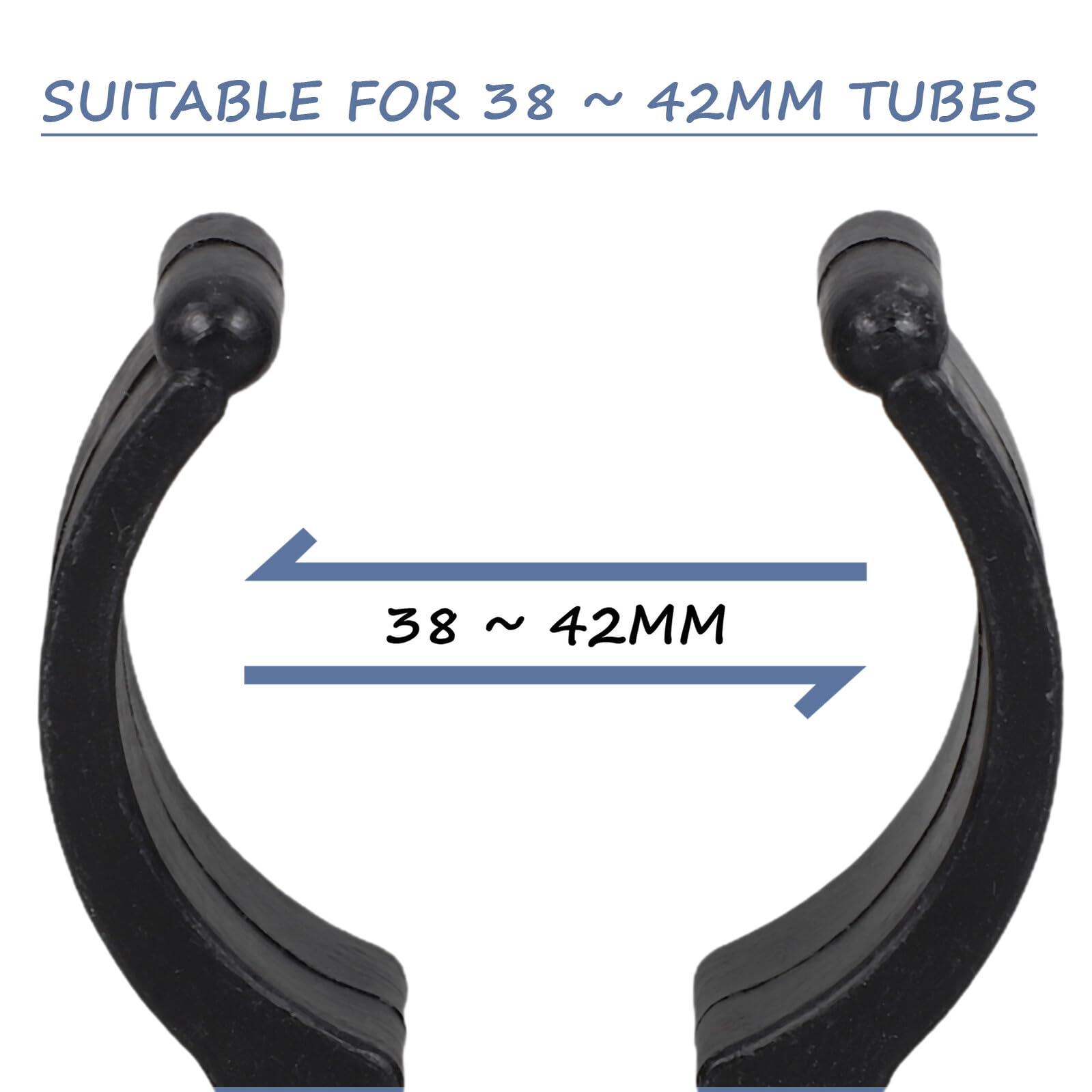 4 Stück 4 Stück Rohrschellen für 38-42mm Rohre Uv Beständige Schwarze Nylon Rohrsattelklemmen als Paddel und Ruderhalter für Boote Kanus und Kajaks Stabile Befestigung für