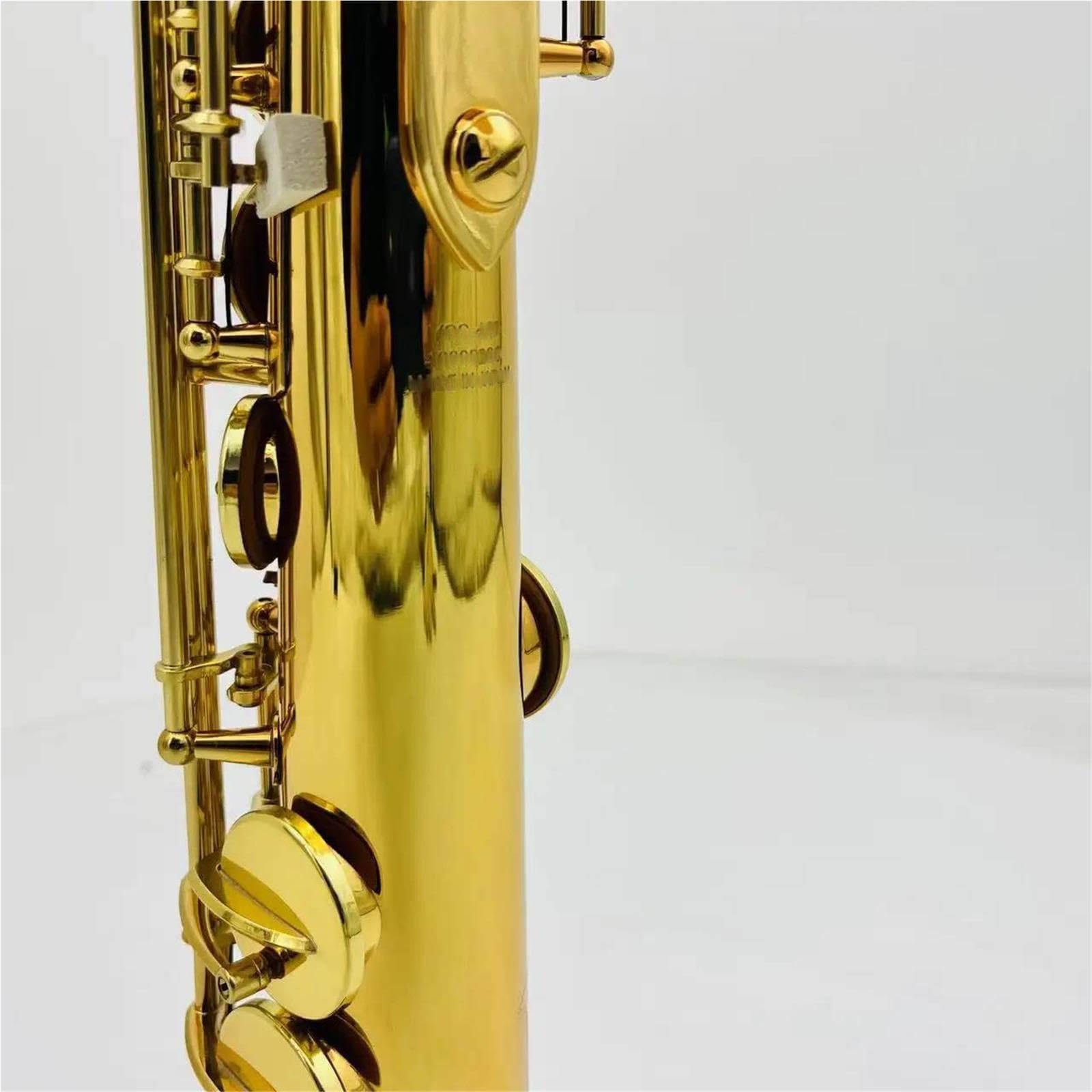 Saxofón Soprano De Latón Lacado En Oro Saxofón