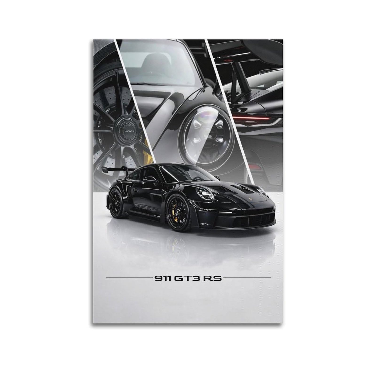 XKUGA German Supercar Poster 911 GT3 RS Performance Racing Modern Decorative Canvas Prints - Ideal Wall Art for Family, Man Cave, Game Room, Boys & Girls Bedroom 24x36inch(60x90cm)
