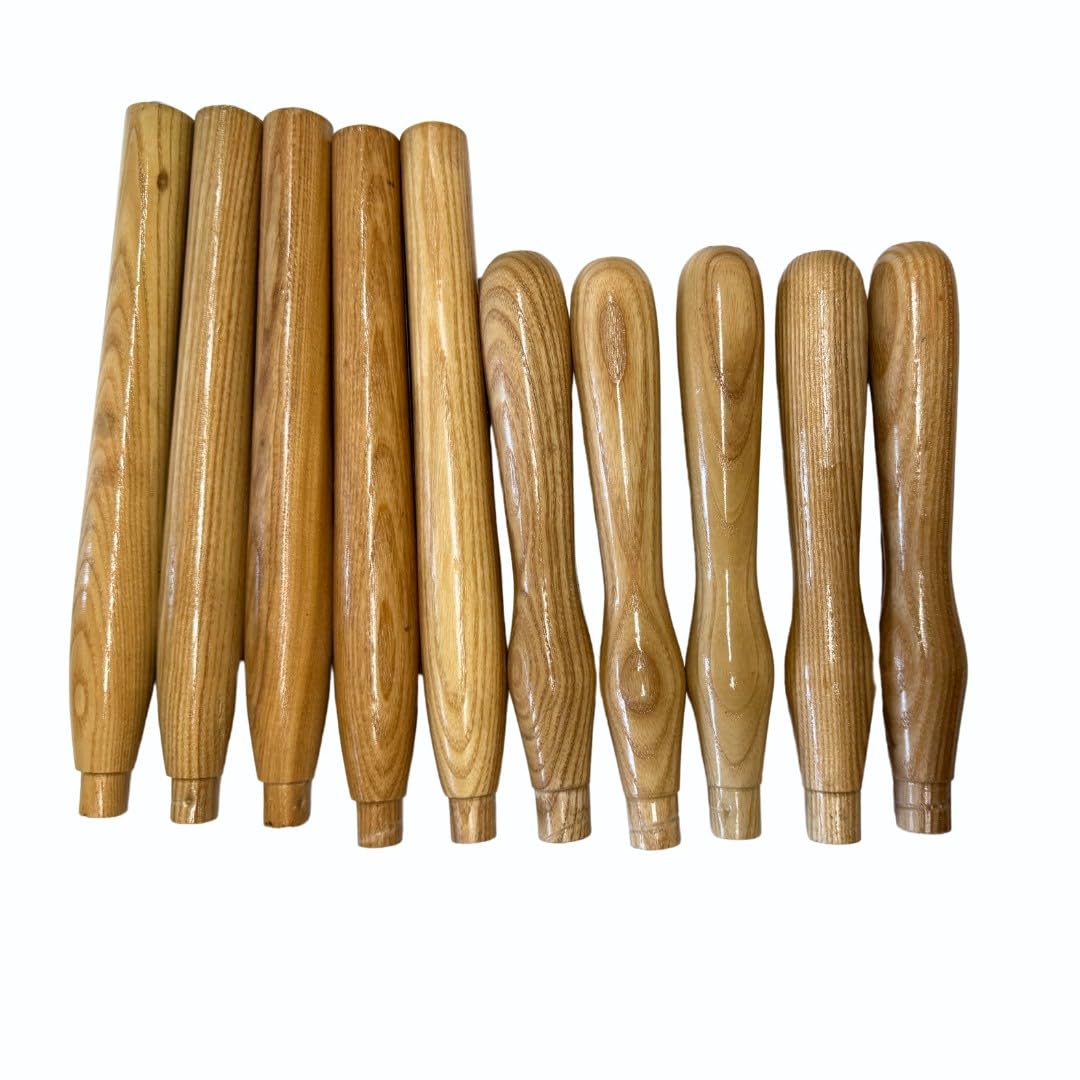 Linic Proops 10 Wood Ash Handles for Wood Turning Tools Without Ferrules. (W3400B) Free UK Postage