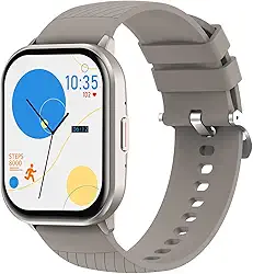 Relógio Digital Feminino Masculino Smartwatch Inteligente Bluetooth, Full Touch a Prova d 'água IP68 com 120+ Modos de Exercício e Esporte, Prata