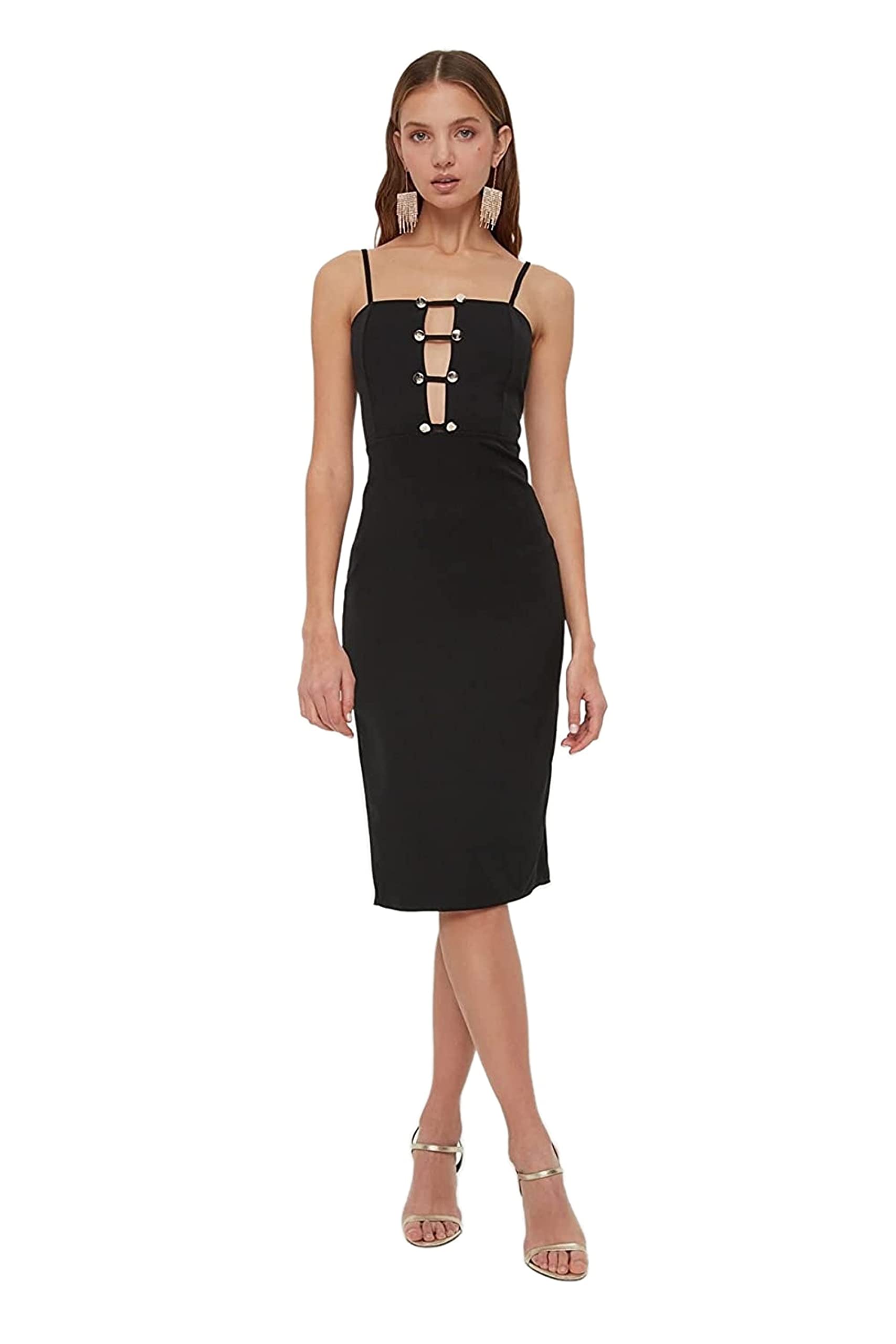 Trendyol Vestido - Negro - Midi