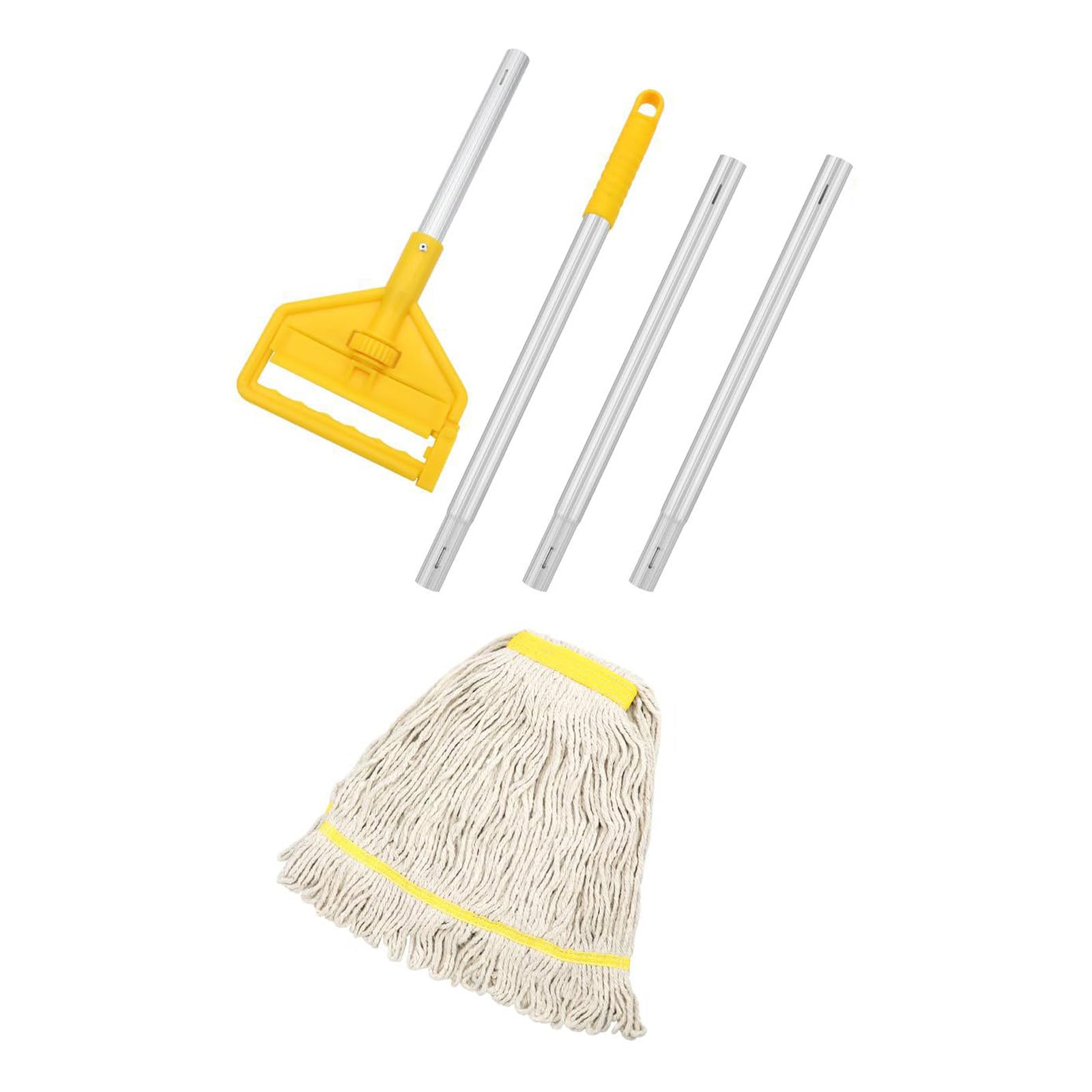 Riutilizzabile multisuperficie con Manico Lungo per Piastrelle, Marmo, Pavimenti in Legno, assorbenza, Attrezzature per la Pulizia della casa, Corde Cotone, Pavimento