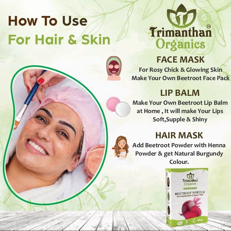 Miniatura 7 de Polvo de remolacha para piel y cabello, (3.53 onzas), hidrata y nutre el cabello y la piel, sin productos químicos, sin conservantes, sin pesticidas