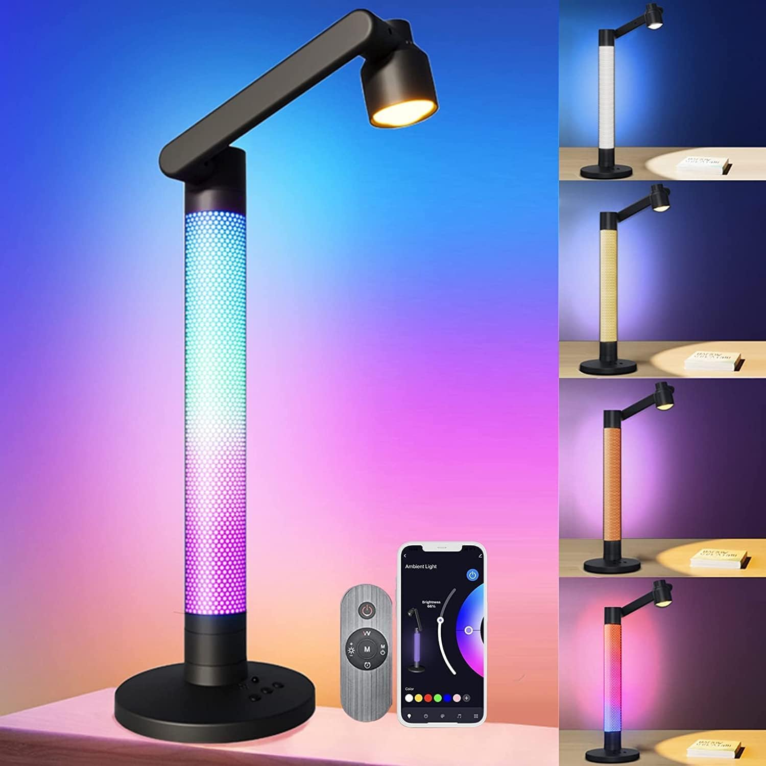 Buy Smart RGB Table Lamp, LUXONIC LED WIFI, Desk lamp with 360