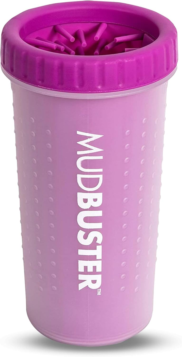 Dexas MudBuster Portable Large Dog Paw Cleaner, Fuchsia - Premium Pet Supplies and Accessories Fuchsia Large
