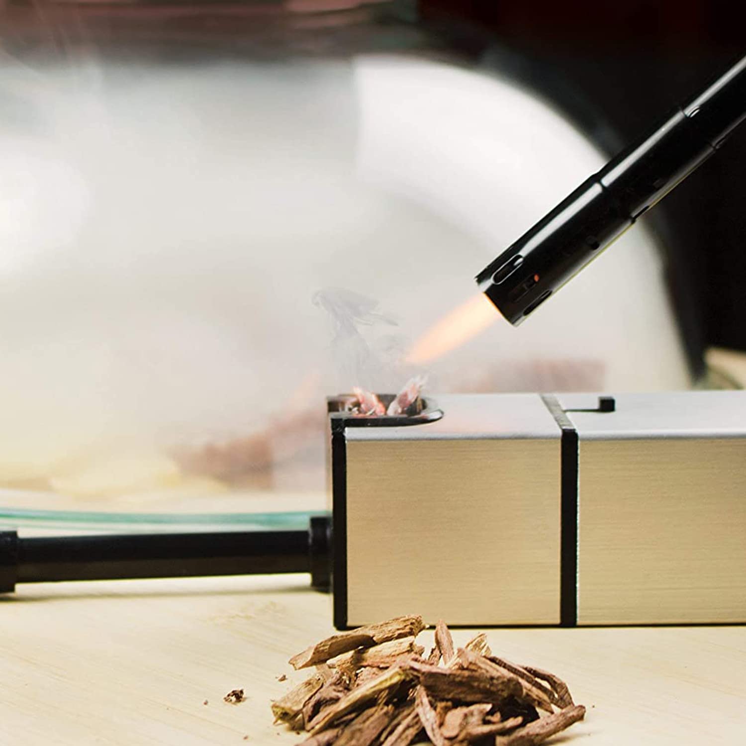 Cocktail-Räucherset mit Holzchips – Indoor Smoker Kit für Whiskey, Bourbon, Old Fashioned & Cocktails, Drink- & Food-Smoker zum Aromatisieren, Geschenkset für Männer & Whisky-Liebhaber