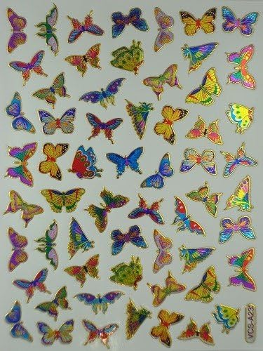 Amazon きらきらシール 3枚入り 蝶 211 シール ステッカー おもちゃ