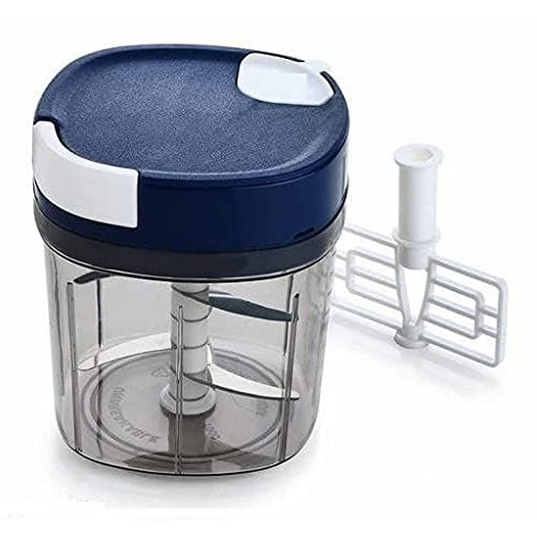 Jumbo Chopper(2 in 1), Vegetable Chopper 1000ml Capacity,Handy Quick Chopper, Manual Dry Fruit Chopper for Kitchen, Available with 6 Stainless Steel Blades-image-42