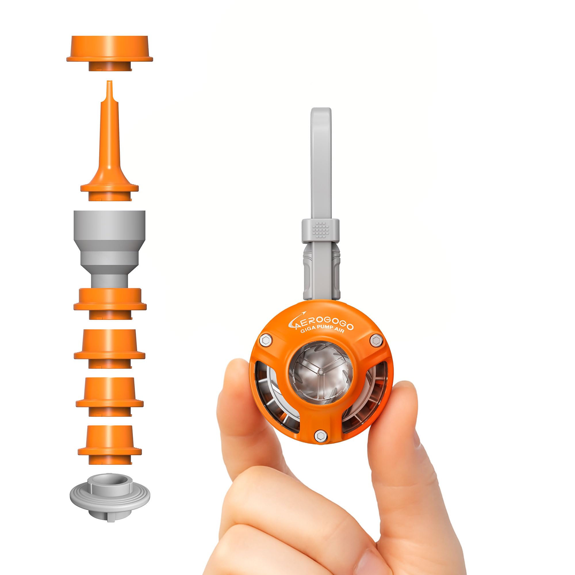 Aerogogo GIGA Pump Air Pump for Inflatables, Only 1oz Ultra-Mini Portable Air Mattress Pump for Ultralight Camping Gear, Pool Floats Air Bed Air