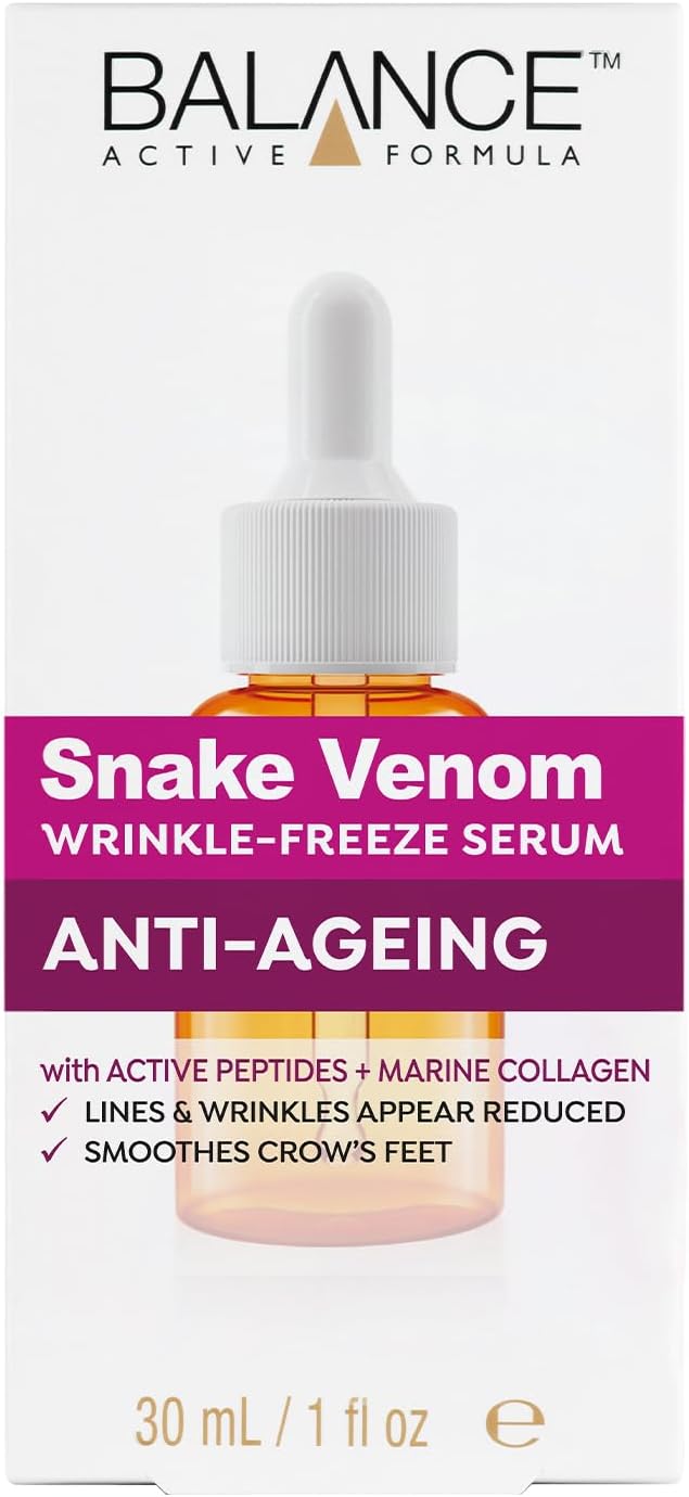 Snake Venom Anti-Ageing Wrinkle-Freeze Serum (30ml) - Lines & Wrinkles Appear Reduced. Smoothes Appearance of Crow's Feet.