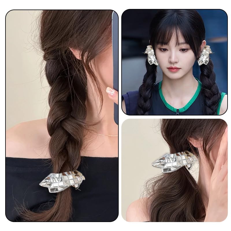 Disco Ball Sequin Hair Scrunchies for Women 2PCS Glitter Scrunchie for Cheerleader Silver Hair Accessories for Women Disco Party Metallic Hair Scrunchie for 80s 90s Birthday Party Hair Accessory - Image 4