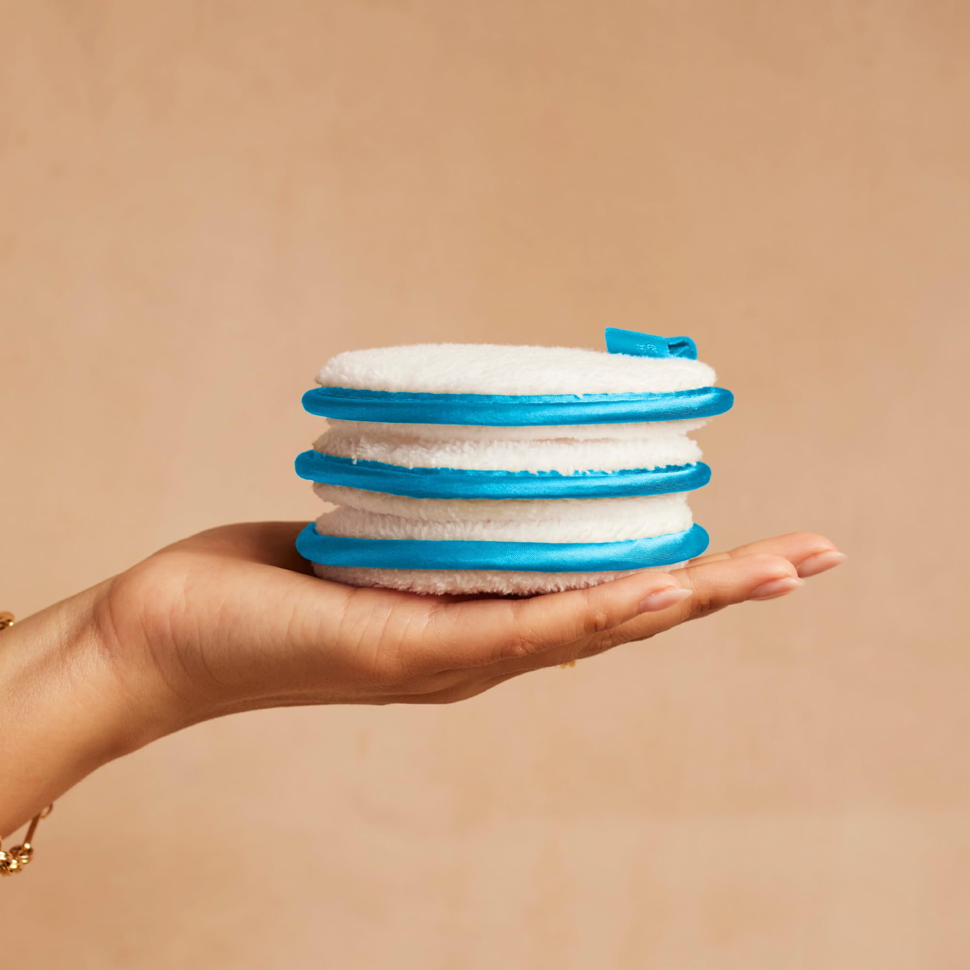 JoJo Glow Reusable Makeup Remover Pads (Pack of 1), Ocean Blue - Microfibre Facial Cloths - Image 4