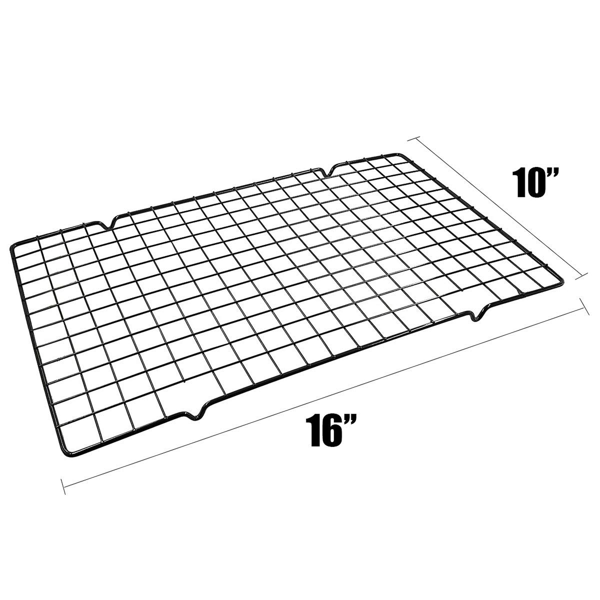 ® Paquete de 2 estantes de refrigeración resistentes para hornear, apilar, estante de alambre de acero inoxidable de 10 x 16 pulgadas para enfriar, secar 2