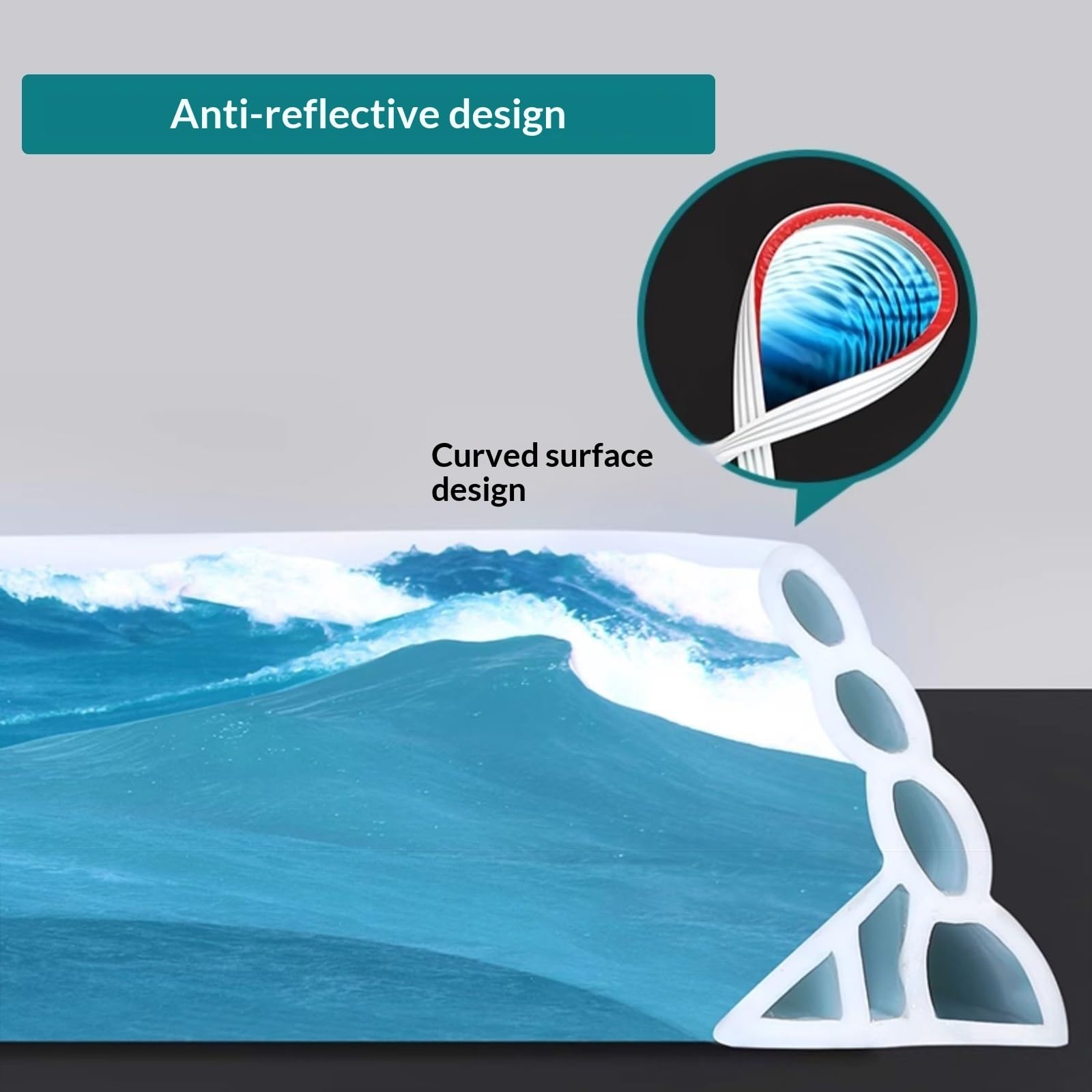 Barriera per doccia autoadesiva, 60-200 cm, in silicone, guarnizione per schermo della doccia, resistente per evitare danni e fuoriuscite d'acqua nel tuo bagno (bianco, 120 cm)